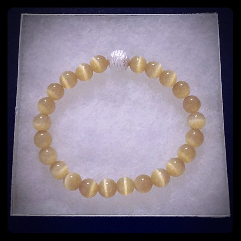 Sunshine Gold Cat Eye Stone Bracelet